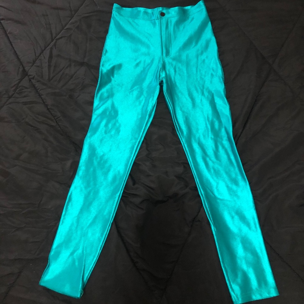 American Apparel Turquoise Disco Pant